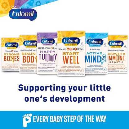 Enfamil Prenatals & Baby Vitamins Tri-Vi-Sol Vitamin A, C & D Multi-Vitamin Drops for Infants, Supports Growth & Immune Health, 50 mL Dropper Bottle,1.69 Fl Oz (Pack of 2),MJ-030