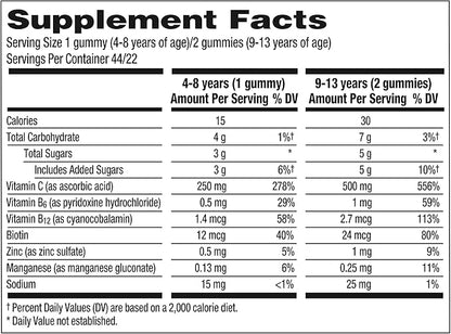 Emergen-C Kidz Daily Immune Support Dietary Supplements, Flavored Gummies with Vitamin C and B Vitamins for Immune Support, Berry Bash - 44 Count