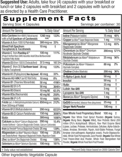 EMERALD LABS Prenatal Clinical Multi - Prenatal Multivitamin with Methylfolate, Albion Chelated Gentle Iron, Whole-Food Ingredients & More - Soy & Gluten-Free - 120 Vegetable Capsules (30-Day Supply)