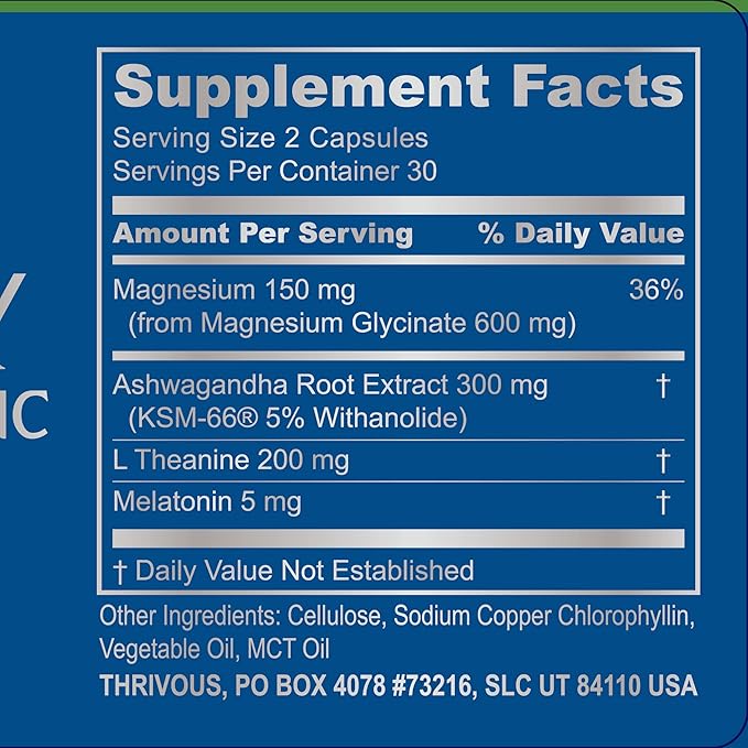 Thrivous Clarity and Serenity Stack - Enhance Memory, Focus & Mood - Enhance Relaxation & Sleep - Advanced Nootropic Supplement - Includes Clarity & Serenity - 2 Bottles - 120 Capsules