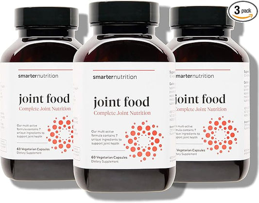 Smarter Nutrition Joint Food - Nourishing Support for Joint Comfort, Lubrication, Mobility with Collagen Type II, Lipase, MSM, Vitamin C, Turmeric, Bromelain - 180 Count(Pack of 3) - 90-Day Supply
