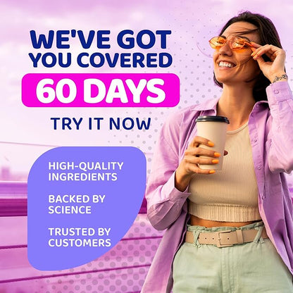 37-in-1 Women's Multivitamin for Immune & Stress Support, Energy Booster, Bone & Skin Health, Hair Growth & Overall Wellness | Vitamin C, D3, Folic Acid, B-Complex, Biotin, Zinc & More | 60 Ct