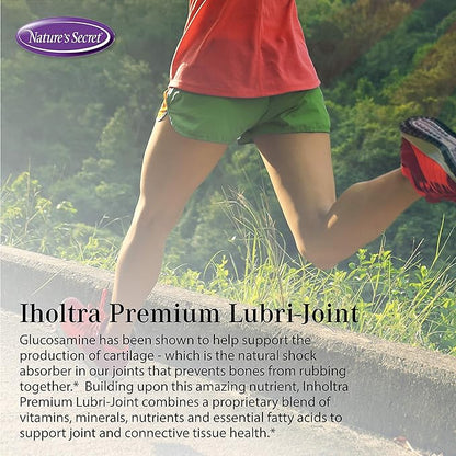 Nature's Secret Inholtra Premium Lubri-Joint Fast-Acting Joint & Connective Tissue Health Supplement with Vitamin C, D & E, Omega Fatty Acids, Glucosamine & Chondroitin - 120 Liquid Softgels