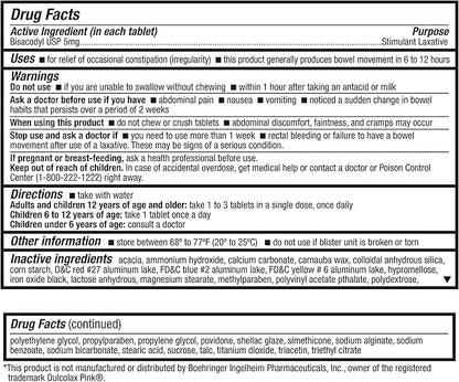HealthA2Z® Woman's Gentle Laxative | Bisacodyl Stimulant Laxative 5mg | Constipation Relief | Gentle and Reliable | Overnight Relief (24 Pack x 25 Tablets Each (600 Total))