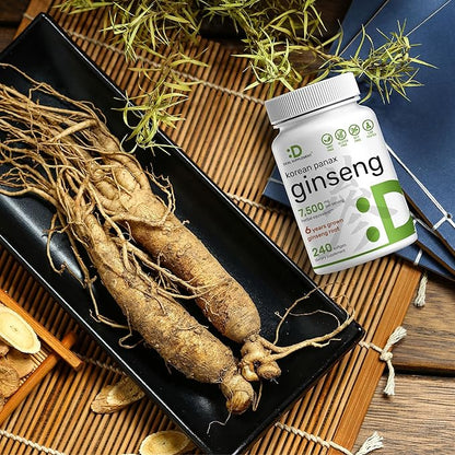 Korean Red Panax Ginseng Root Extract, 7,500mg Serving, 240 Softgels – 150mg Active Ginsenosides