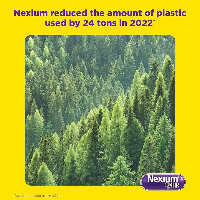 Nexium 24HR ClearMinis Acid Reducer Heartburn Relief Delayed Release Capsules for All-Day and All-Night Protection from Frequent Heartburn, Heartburn Medicine with Esomeprazole Magnesium - 42 Count