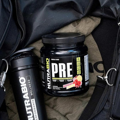 NutraBio PRE Workout Powder - Old Formula- Sustained Energy, Mental Focus, Endurance - Beta Alanine, Creatine, Caffeine, Electrolytes - 20 Servings - Raspberry Lemonade