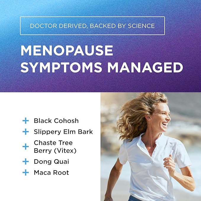 DR. EMIL NUTRITION Menopause Supplements for Women - Multi-Symptom Menopause Relief for Hot Flashes, Night Sweats & Mood Swings - Menopause Support Pills with Black Cohosh - 30 Day Supply
