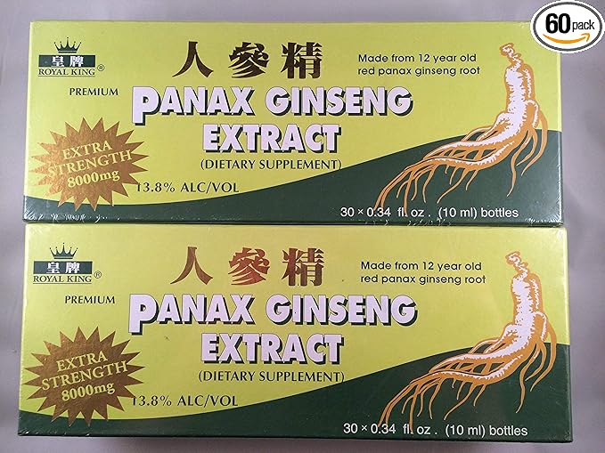 Royal King - Red Panax Ginseng Extract 8000mg (30 Vials X 10ml)