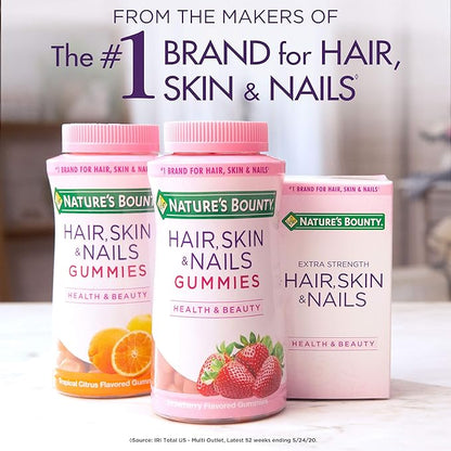 Nature's Bounty Biotin Hair Skin and Nails Vitamins, Supports Healthy Hair, Skin and Nails, 10,000 mcg, 120 Count (Pack of 3)