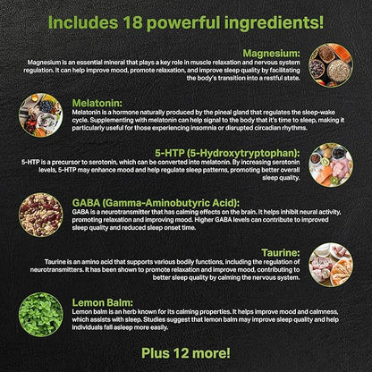 Easy Sleep Pro for Adults - NEW Non-Habit Forming Sleep Aid for Adults | Mood, Sleep, Restfulness Support | 18 Research Backed Ingredients | Melatonin, Magnesium, GABA, Ashwagandha & More - 60 Caps