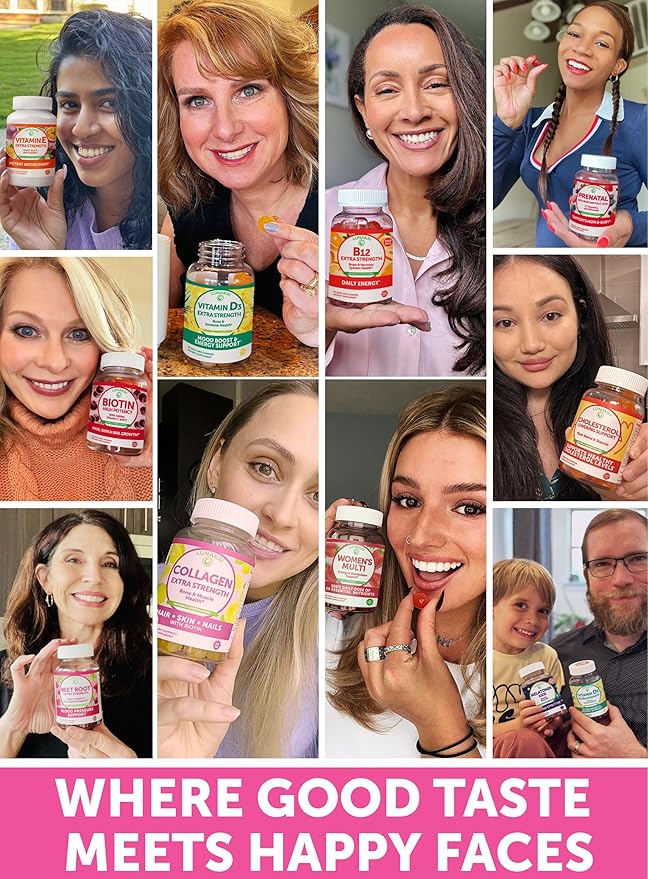 Lunakai USA Made Prebiotic + Probiotic Gummies for Women and Men - High Potency 5 Billion CFUs with Fibers - Non-GMO Gut Health Support 60ct