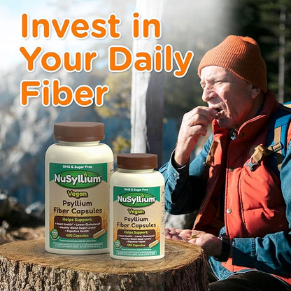 Psyllium Husk Powder, USDA Organic, 30.5 Oz, Dietary Fiber Supplement with Brown Sugar, Helps Digestive Health* Natural Orange, 72 Servings