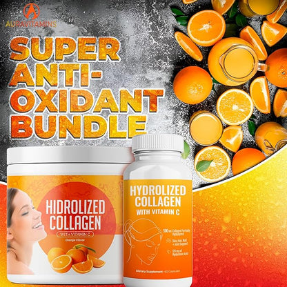 Hydrolyzed Collagen Powder Supplement | Promotes Hair, Nail, Skin, Bone, Joint Health, Gut Health | Hydrolyzed Grass Fed Collagen Peptides |Collagen for Women | 200gr (Bundle 2)