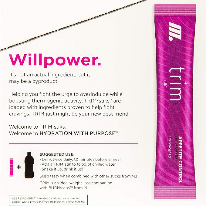 Nu Kai Wellness Trim Stick with Gift, 30 ct.- up to 60 Servings - Delicious Kiwi Strawberry Beverage - Low-Calorie - Formerly Slim Stix