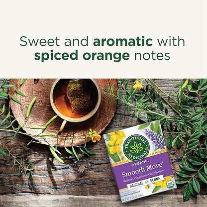Traditional Medicinals Tea, Organic Smooth Move, Relieves Occasional Constipation, Senna, 32 Tea Bags