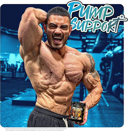 Rule 1 R1 Roar - Pre-Workout Powder with Creatine, Beta-Alanine, Citrulline, Electrolytes & Caffeine (30 Servings, Blue Razz)