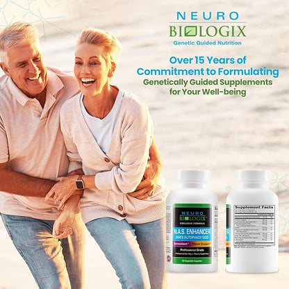 NAS Enhancer - Advanced Antioxidant & Energy Supplement – Supports Cellular Detox & Defense, Metabolic Balance & Longevity with NRF2 Activator, Turmeric, Piperine & Glutathione - 60 Veg Capsules