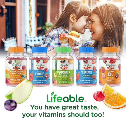 Lifeable Probiotic 2 Billion CFU Kids + Multivitamin Kids, Gummies Bundle - Great Tasting, Vitamin Supplement, Gluten Free, GMO Free, Chewable Gummy