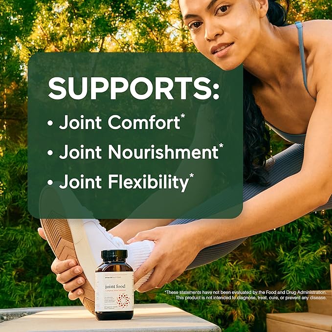 Smarter Nutrition Joint Food - Whole-Food Joint Supplement to Support Lubrication & Mobility - Formulated with Collagen Type II, MSM, Vitamin C, Turmeric, Bromelain - 6 Pack[180-Day Supply]