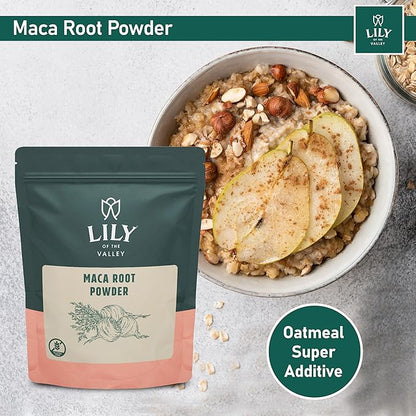 Lily of the Valley Maca Root Powder - Great Superfood for Breakfast, Smoothies & Baking - Premium Grade - Gelatinized for Easy Digestion - Vegan & Gluten-Free - Packed in Resealable Pouch (8oz, 226g)