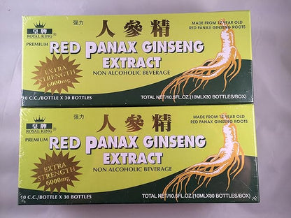 Royal King - Red Panax Ginseng Extract 6000mg (30 Vials X 10ml) - 2 Boxes
