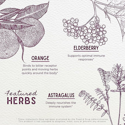 WishGarden Herbs Organic Elderberry Syrup for Kids - Childrens Elderberry Syrup with Black Elderberry, Astragalus, Orange Peel & Honey, Daily Immune Booster for Kids, Children 1+, No Sugar Added, 4oz