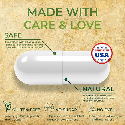 Chicken Collagen Capsules - Type II Collagen Nutritional Supplement for Joint, Skin & Bone Support - Non-GMO, Anti-Aging Dietary Supplements with Hydrolyzed Collagen Peptides - 120 Capsules