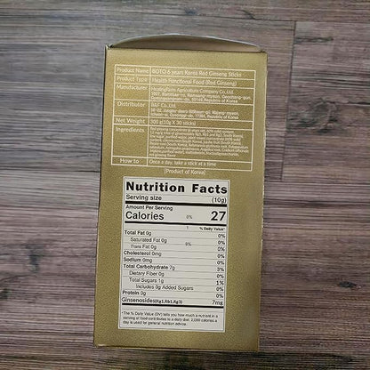 BOTO 6 Years Korean Red Ginseng Gold Extract Natural Energy Supplements Nitric Oxide Brain Natural Immune Support Liquid Portable Sticks 30 Sachet for 1 Month