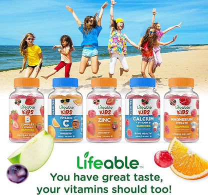 Lifeable Vitamin D Kids + Iron & Vitamin C Kids, Gummies Bundle - Great Tasting, Vitamin Supplement, Gluten Free, GMO Free, Chewable Gummy