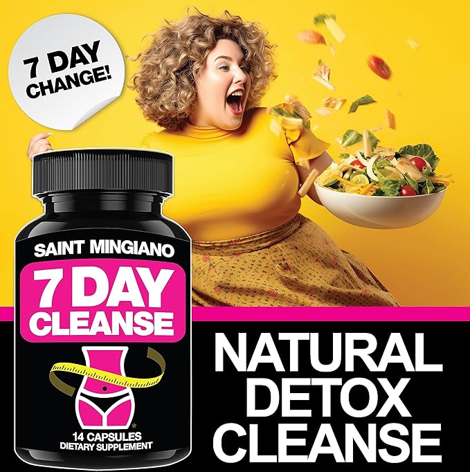 7 Day Cleanse Program | Colon Detox with Natural Laxative for Constipation & Bloating | Extra-Strength Senna Leaf Supplements | Strong for Some People.