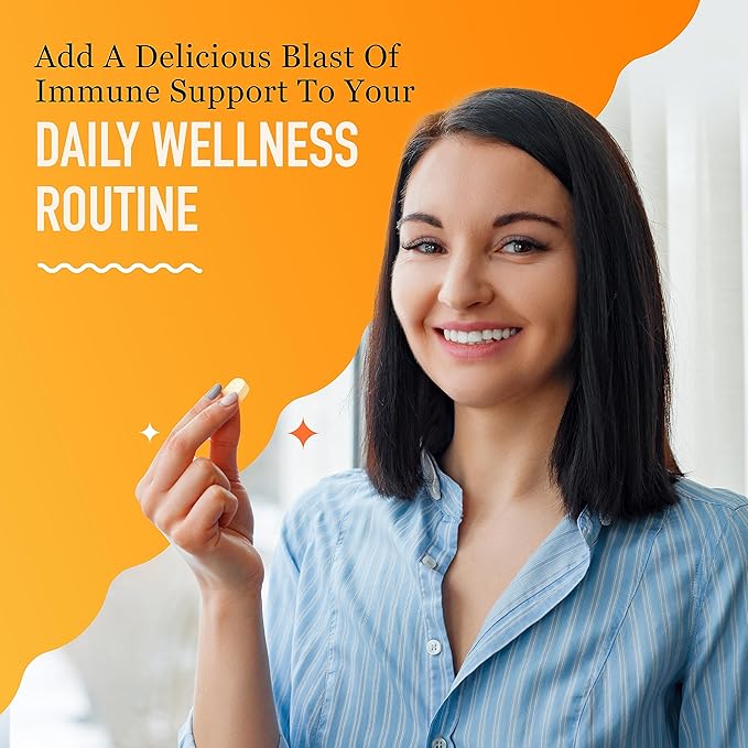 Airborne Vitamin C 1000mg (per Serving) - Citrus Chewable Tablets (96 Count in a Box), Gluten-Free Immune Support Supplement with Vitamins A C E, Zinc, Selenium, Echinacea, Ginger, Antioxidants