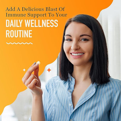 Airborne Vitamin C 1000mg (per Serving) - Citrus Chewable Tablets (96 Count in a Box), Gluten-Free Immune Support Supplement with Vitamins A C E, Zinc, Selenium, Echinacea, Ginger, Antioxidants