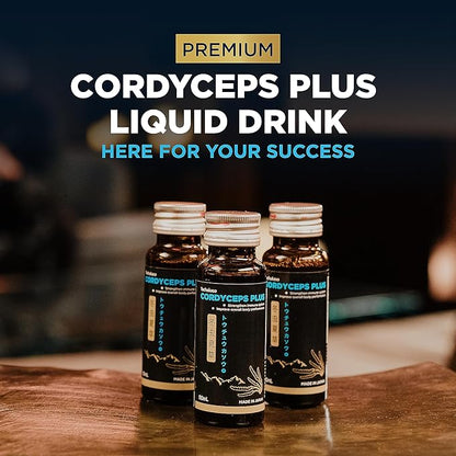 FINE JAPAN Cordyceps Plus: Premium Cordyceps Mushroom Extract and Macadamia Blend - Smart Drops Adaptogenic Mushrooms, Organic Mushroom Supplement for Energy & Immunity, Liquid Cordyceps (Pack of 10)