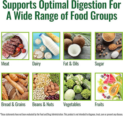 NATURELO Digestive Enzymes - Full Spectrum Support with a Broad Blend of 15 Enzymes Plus Ginger - 90 Vegan Capsules (Pack of 2)
