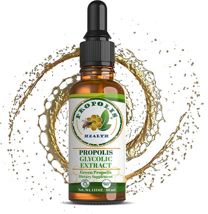 Green Propolis Extract Liquid - Brazilian Bee Propolis - Alcohol-Free Immune Support Supplement - 60-Day Supply - Natural Immunity Shots