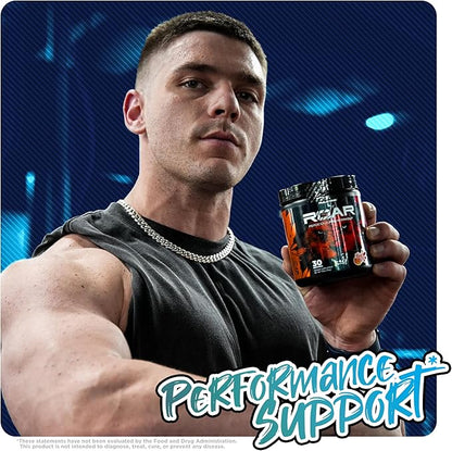 Rule 1 R1 Roar - Pre-Workout Powder with Creatine, Beta-Alanine, Citrulline, Electrolytes & Caffeine (30 Servings, Blue Razz)