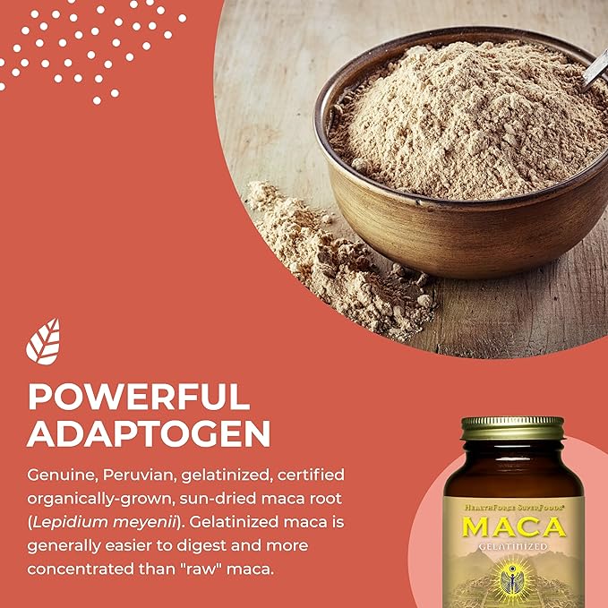 HEALTHFORCE SUPERFOODS Gelatinized Maca - 120 VeganCaps
