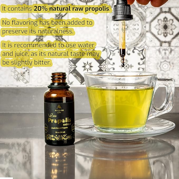 Natural Bee Propolis Extract, 30 mL, Advanced Liquid Tincture Immune System Booster and Seasonal Defense, Pure High Potency Herbal Supplement, Non-GMO (Propolis (2) Pack)…