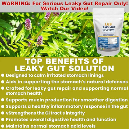 Leaky Gut Repair w/L Glutamine & Prebiotics- Gut Restore, Leaky Gut Health Powder- Leaky Gut Repair Supplements for IBS, Digestive Restoration & Gut Lining Support- Includes Guthealth Assist Book