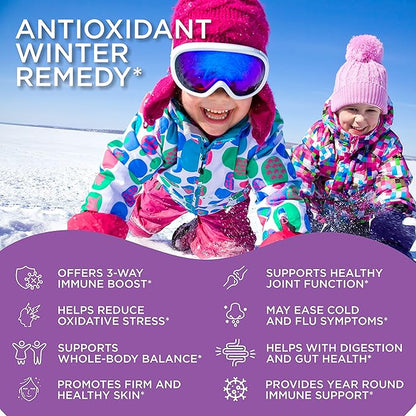 Vitamins, Elderberry Gummies, Zinc Supplements & Vitamin C: Immune Support Vitamins, Bone, Brain, Lung, Skin | Elderberry Gummies Vegan, Gluten Free, Non-GMO (1)