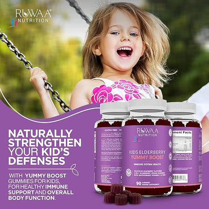 Vitamins, Elderberry Gummies, Zinc Supplements & Vitamin C: Immune Support Vitamins, Bone, Brain, Lung, Skin | Elderberry Gummies Vegan, Gluten Free, Non-GMO (1)