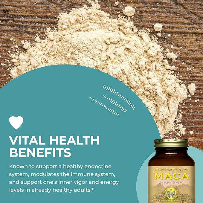 HEALTHFORCE SUPERFOODS Gelatinized Maca - 120 VeganCaps