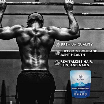 ASPEN NATURALS Marine Collagen Peptides Powder 12 Oz – Type I & III | Sustainably Sourced, Wild Caught | for Hair, Skin & Nails | Unflavoured, Easy to Mix, Gluten-Free, Non-GMO