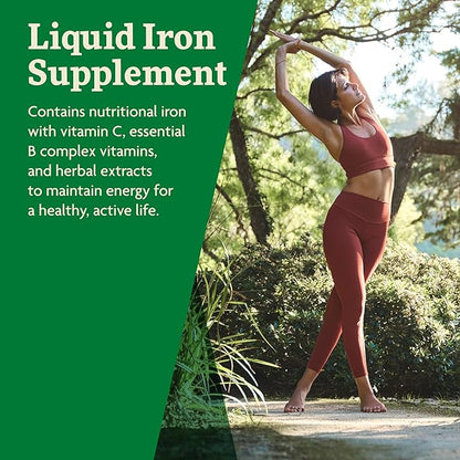 Floradix by Salus Iron & Herbs - Liquid Herbal Supplement for Energy Support* - Iron Supplement with Vitamin C & B Complex Vitamins - for Men & Women - 8.5 Fl Oz