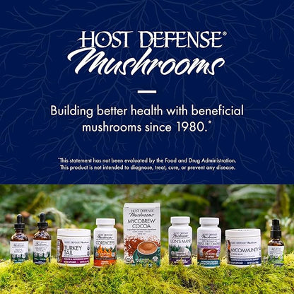 Host Defense MyCommunity Capsules - 17 Species Blend Mushroom Supplement for Immune Support - Herbal Aid with Lion's Mane, Reishi. Chaga, Cordyceps, Turkey Tail & More - 120 Capsules (60 Servings)*