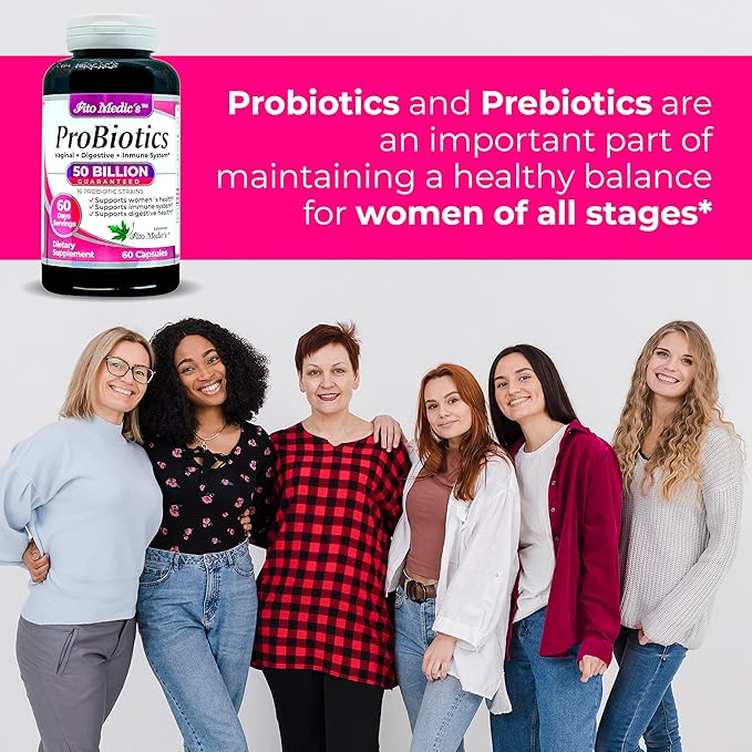 FITO MEDIC'S Lab - Probiotics for Women - 50 Billion CFU of- probiotics- 60 Days Servings s -probiotics for Digestive Health- 16 - probiotic - Blend. Promotes Digestive Balance.