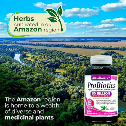 FITO MEDIC'S Lab - Probiotics for Women - 50 Billion CFU of- probiotics- 60 Days Servings s -probiotics for Digestive Health- 16 - probiotic - Blend. Promotes Digestive Balance.