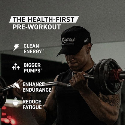 Kaged Original Pre-Workout Powder, Fruit Punch, Pre Formulated with Creatine, Beta Alanine, Pure Caffeine, 20 Servings