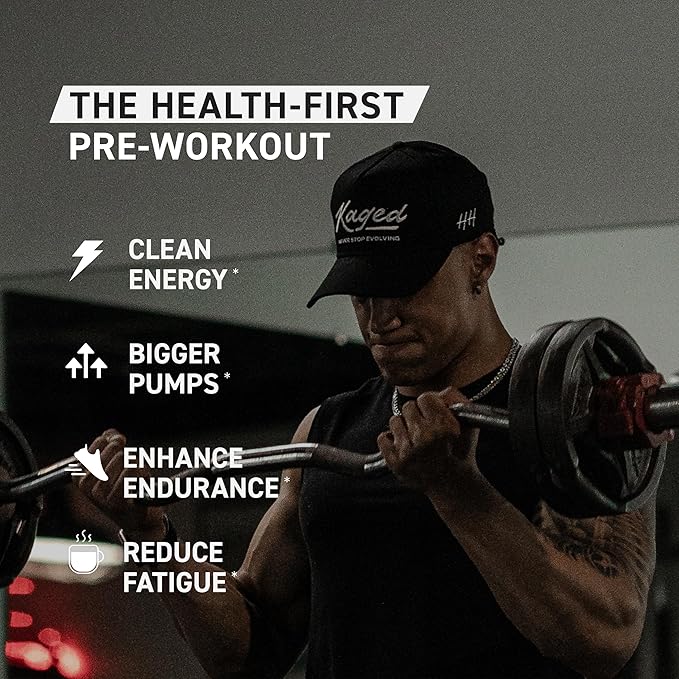 Kaged Original Pre Workout Powder | Grape | Pre-Kaged | Formulated with Creatine, Beta Alanine, Pure Caffeine | 20 Servings